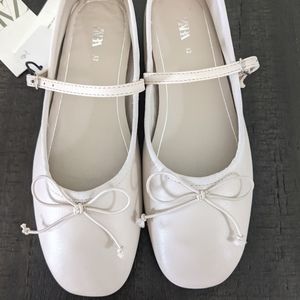 Zara girl leather ballet flats